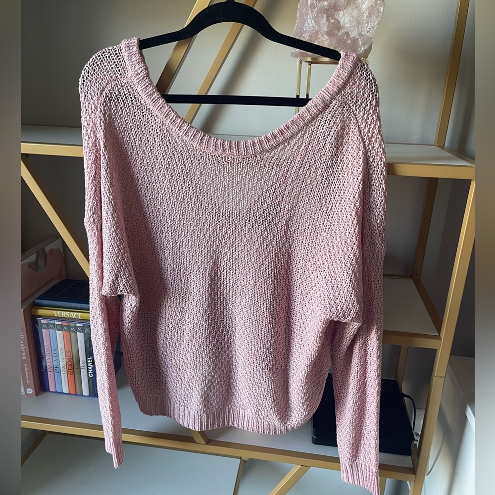 Missguided Pink Low Back Sweater